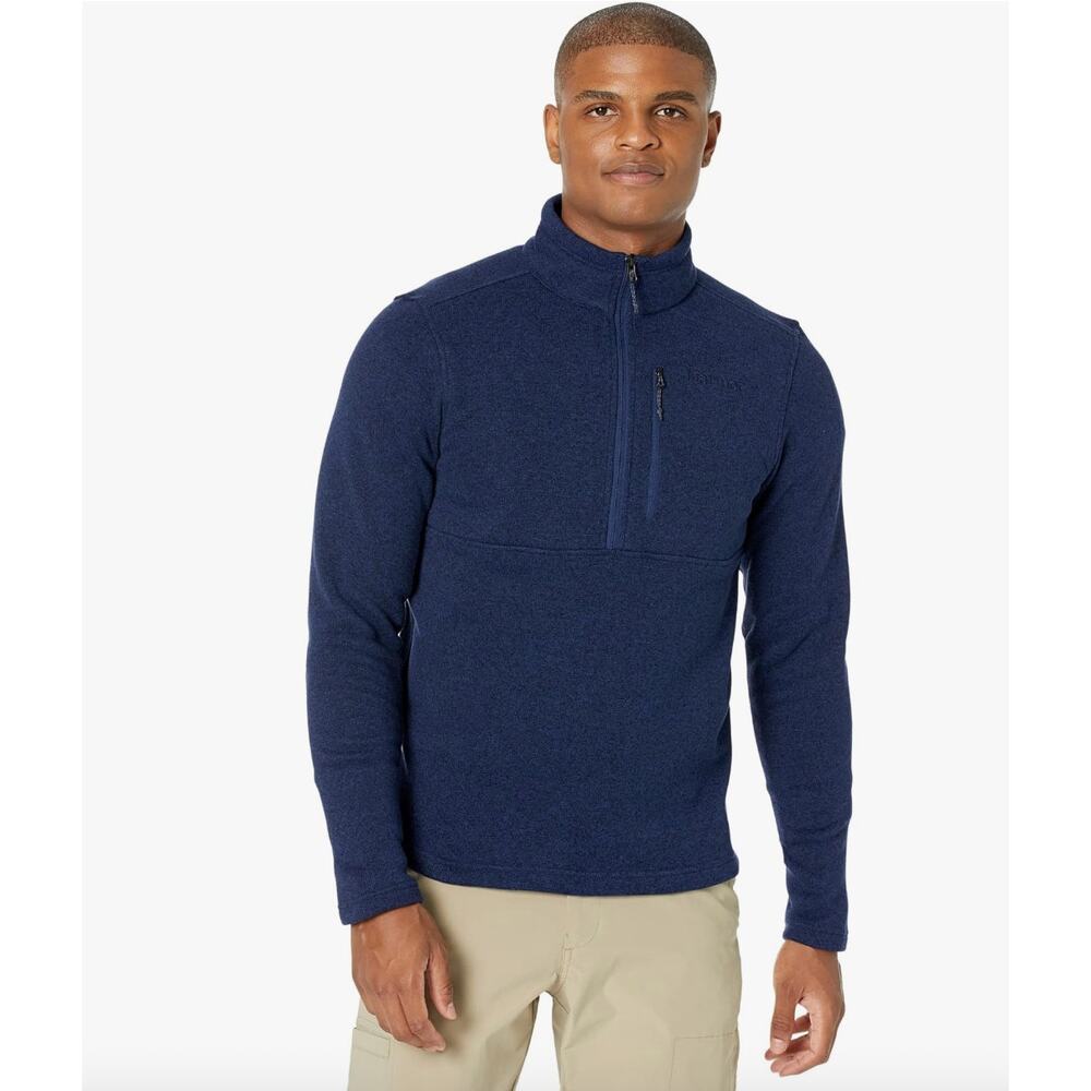 Marmot Drop Line 1/2 Zip Fleece Navy Blue Large